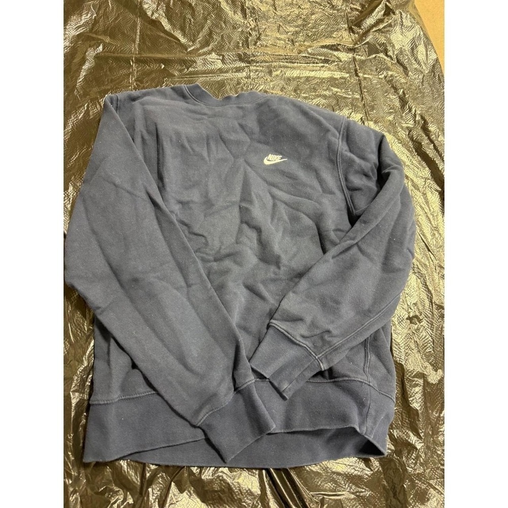 Nike Sportswear Club Fleece Crewneck Sweatshirt Navy Blue Mens Medium